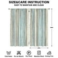 thumbnail image 2 of Vintage Teal Wood Grain Curtains-Blackout Curtains Bedroom Decor Living Room Darkening Grommet Window Drapes 2 Panels Set 42x84 inch, 2 of 2