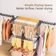 ASKMEET Clothes Drying Rack, 4-Tier Foldable Stainless Steel Laundry ...