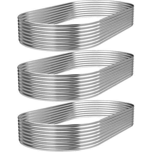 3 PCS Galvanized Raised Garden Bed for Vegetables & Flowers, Outdoor Steel Above-Ground Garden Box, Durable Metal Garden Bed for Gardening