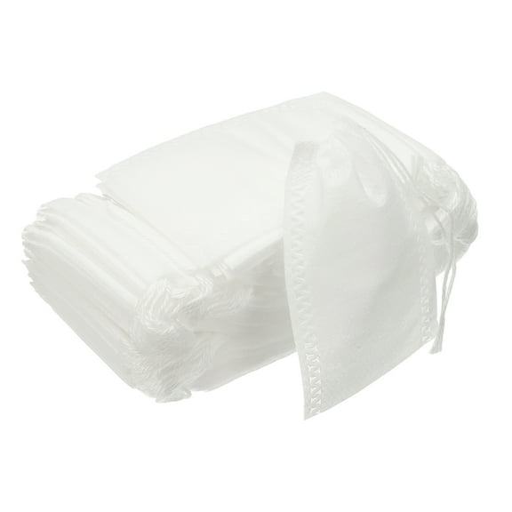 Uxcell 100 Pcs Spice Bags for Cooking, 2x3 in Disposable Empty Tea Bags Muslin Non-Woven for Loose Leaf Tea Sachet Straining Soups Herbs, White