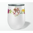 thumbnail image 4 of Carolines Treasures CK4208TBL12 Staffie Bull Terrier Pink Flowers Stainless Steel 12 oz Stemless Wine Glass 12 oz, 4 of 4