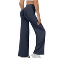 thumbnail image 3 of Lenago Women's Flare Yoga Pants with Pockets High Waisted Yoga Leggings Tummy Control Yoga Pants Full-Length Leggings No See Through Workout Yoga Pants, 3 of 9