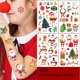thumbnail image 2 of 8 pegatinas de tatuajes con temática navideña de dibujos animados para niños, tatuajes temporales, suministros de decoración para fiestas, regalos para niños, muñeco de nieve, Papá Noel, 2 of 5
