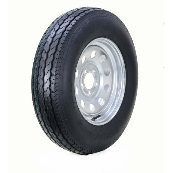 Free Country Trailer Tire Wheel Assembly ST205/75D15 6-Ply C 101L 5 Lug on 4.5" PCD Galvanized Mod Rim