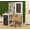 White#2, variant on Double Size Home Office Desks, Folding Computer Desk, with Monitor Shelf for Small Space, Home Office, Study, Walnut, Black,Walnut Office Desks,Mdf,Steel Computer Desks
