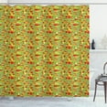 thumbnail image 1 of Ambesonne Christmas Tree Shower Curtain, Happy Holiday Vibe, 69"Wx70"L, Multicolor, 1 of 3