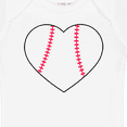 thumbnail image 4 of Inktastic Heart Shaped Baseball Boys or Girls Baby Bodysuit, 4 of 5