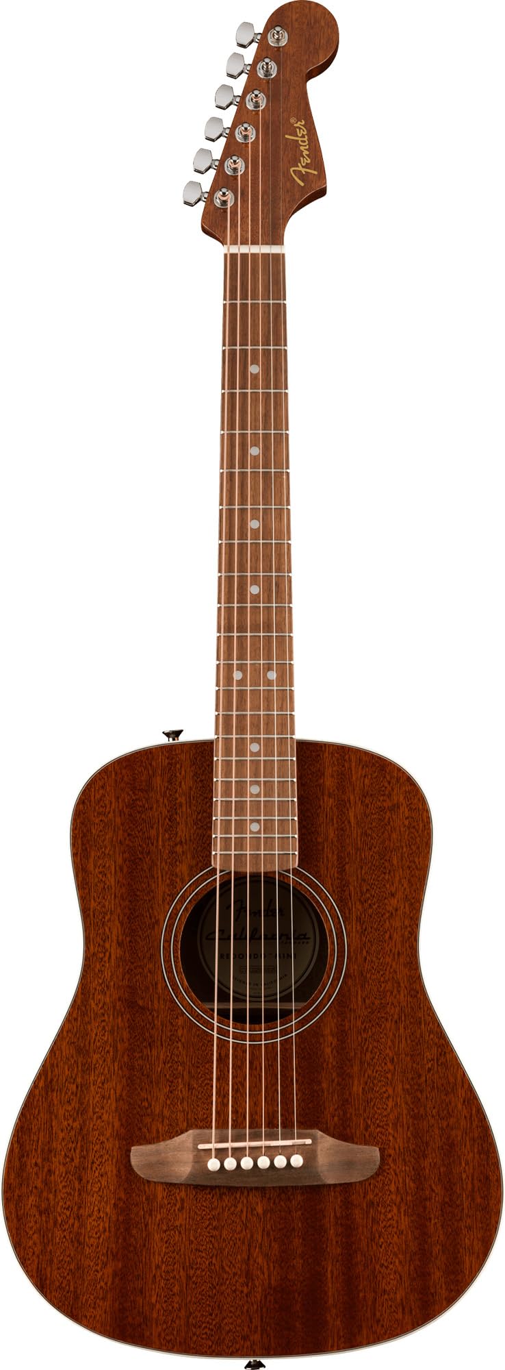 Fender California Standard Redondo Mini Acoustic Guitar - Natural Sapele Bundle with Gig Bag, Tuner, Strap, Strings, Picks, and Austin Bazaar Instructional DVD