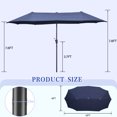 thumbnail image 3 of Autlaycil 13ft Patio Umbrella,Extra Large Umbrella with Crank, for Outdoor, Market, Beach, Garden, Yard, Party, Navy Blue, 3 of 8