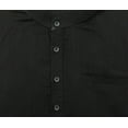 thumbnail image 5 of Atasi Men's Short Sleeve Black Cotton Mandarin Collar Shirt Ethnic Clothing-X-Large, 5 of 7