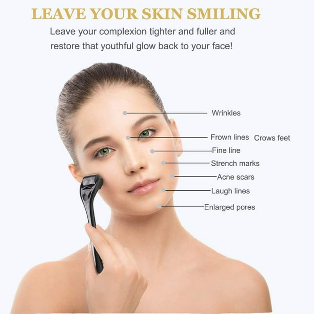 Derma Roller 3,0 mm 540 Rodillo de microagujas de titanio JanHm