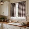 thumbnail image 5 of Tunhigl Plaid Printed 2-Piece Curtain Set, Light Filtering Window Curtains For Bedroom Kitchen Cafe, 5 of 5