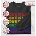 thumbnail image 2 of S4E Men's Love is Love Rainbow Gay Pride Long Sleeve ShirtSmall Black, 2 of 4