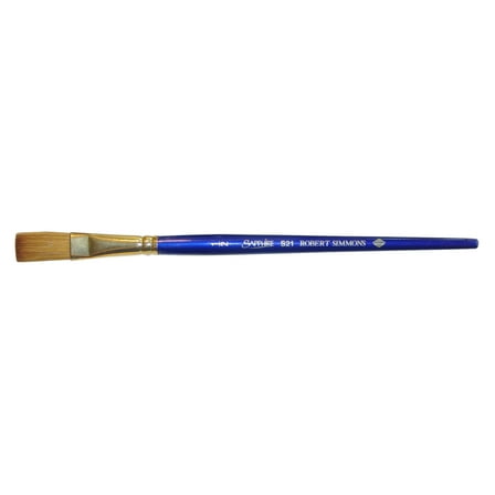 Robert Simmons Sapphire Brush, One Stroke, Flat Wash, Short Handle, 1/2"