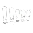 thumbnail image 2 of 100Pcs 5 Size 304 Stainless Steel Hoop Earring Findings Kidney Ear Wire Stainless Steel Color 21 Gauge 20~39x11~13.5x0.7mm Pin: 0.7mm 100pcs/Box, 2 of 5