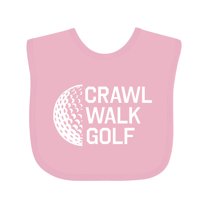 Inktastic Crawl Walk Golf Boys or Girls Baby Bib