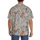 thumbnail image 3 of Balery Funny Chicken Camisa Casual de Manga Corta con Botones para Hombre, Texturizada, Estilo Cubano, para Playa, Verano-Large, 3 of 5