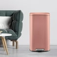 thumbnail image 3 of LAZY BUDDY 8 Gallon Step Trash Can, Stainless Steel Garbage Can with Lid & Plastic Inner Bucket for Kitchen, Living Room, Bathroom, 3 of 6