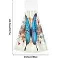thumbnail image 3 of Coolnut Butterfly Musical Kitchen Towels, 2PCS Super Soft Absorbent Hanging Hang Towels or Dishcloths, Bathroom Hand Towels 12x17Inches Wash cloth, 3 of 7