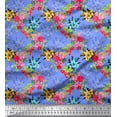 thumbnail image 1 of Soimoi Cotton Cambric Fabric Leaves & Floral Decor Fabric Printed Yard 42 Inch Wide, 1 of 3