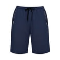 thumbnail image 4 of JTSRKL Mens Athletic Drawstring Shorts Elastic Waist Zip Pocket Quick Dry Lightweight Short Pants Gym Outdoor Running Summer Loose Fit Bottoms, 4 of 5