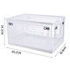thumbnail image 3 of Caja de almacenamiento de plástico, caja de almacenamiento con puertas laterales, caja con ruedas, contenedor para dormitorio, materiales ecológicos, 3 of 5