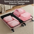 thumbnail image 4 of 4 Piece Luggage Sets Travel Suitcase Set,20/24/28/32 inch Luggage with 7PCS Organizer Bags, Rose, 4 of 12