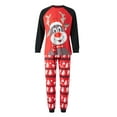 thumbnail image 6 of Elippeo Family Matching Christmas Pajamas Pet Kerchief/Baby Romper/Cartoon Elk Print Long Sleeve Tops + Deer Print Pants Set, 6 of 10