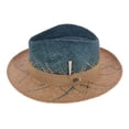 thumbnail image 2 of Bruno Capello Fedora en Paille à Carreaux, 2 of 4