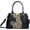 A-black Leopard, variant on 3 Zippered Compartments Purses and Handbags for Women Top Handle Satchel Ladies Bags