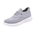 thumbnail image 3 of Nestiefly Slip On Sneakers Women Breathable Mesh Knitted Woven Low Top Walking Shoes Lightweight Wide Width Non-Slip Shoes Gray 41, 3 of 8