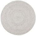 thumbnail image 2 of SAFAVIEH Braided Ronan Solid Reversible Area Rug, Light Gray, 8' x 8' Round, 2 of 9