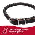 thumbnail image 2 of Coastal Pet Circle T Latigo Leather Round Dog Collar - Handcrafted Leather Pet Collar for Dogs - Comfortable Dog Collar for Dogs with Long Hair or Sensitive Skin - 3/8" x 20", 2 of 6