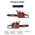 thumbnail image 2 of Powerful 58CC Gas Chainsaw Tool Set – 20 Inch Bar, 2-Stroke Engine, Quick Start, Automatic Chain Lubrication, Ergonomic Non-Slip Handle, Ideal for Wood Cutting, Yard & Forestry Maintenance – 5800, 2 of 8