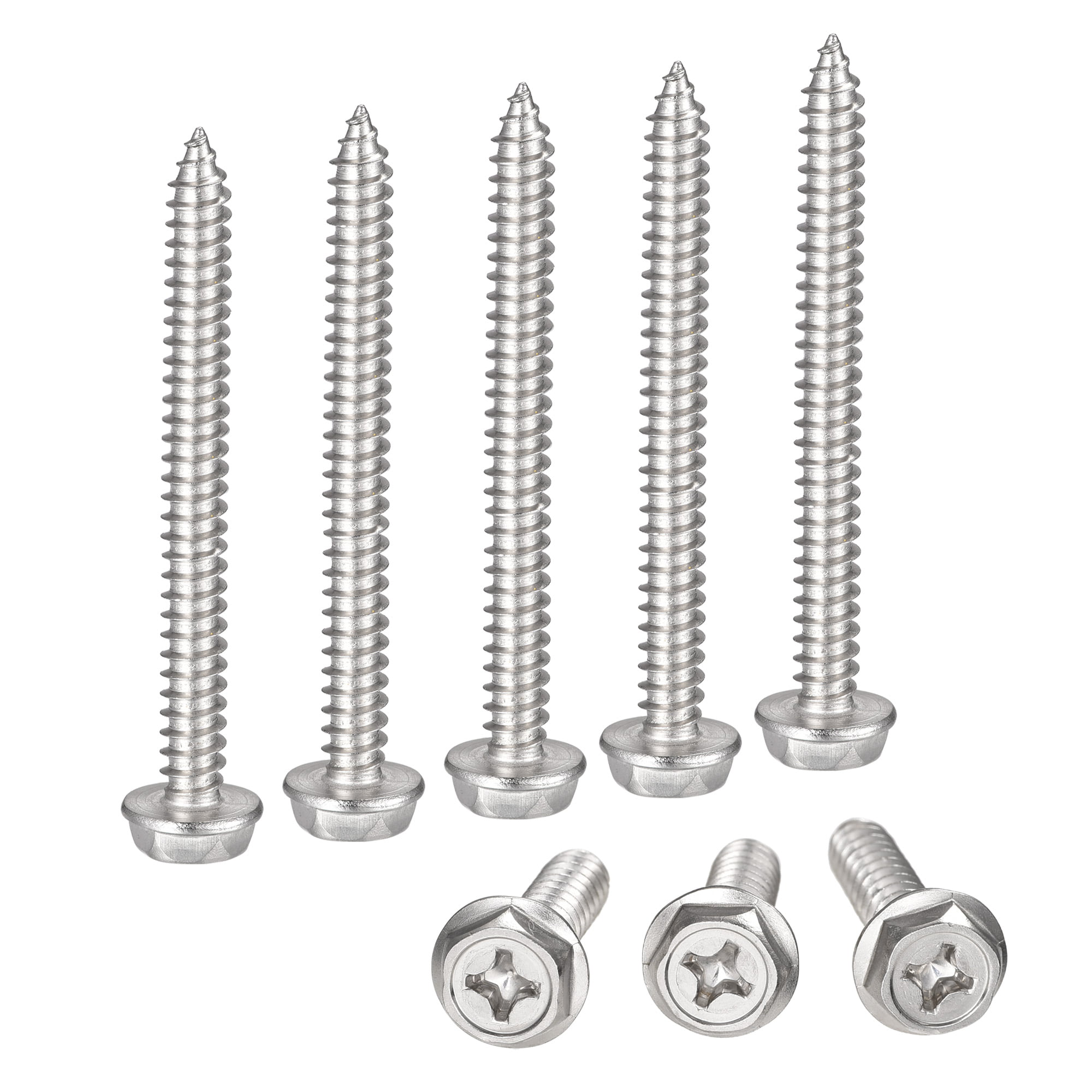 304 Stainless Steel  M2-M4 Round Washer Head Phillips Self-tapping Screws