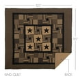 thumbnail image 3 of Primitive Quilt Black Check Appliqued Stars Bedroom Decor TCC Brands, 3 of 5