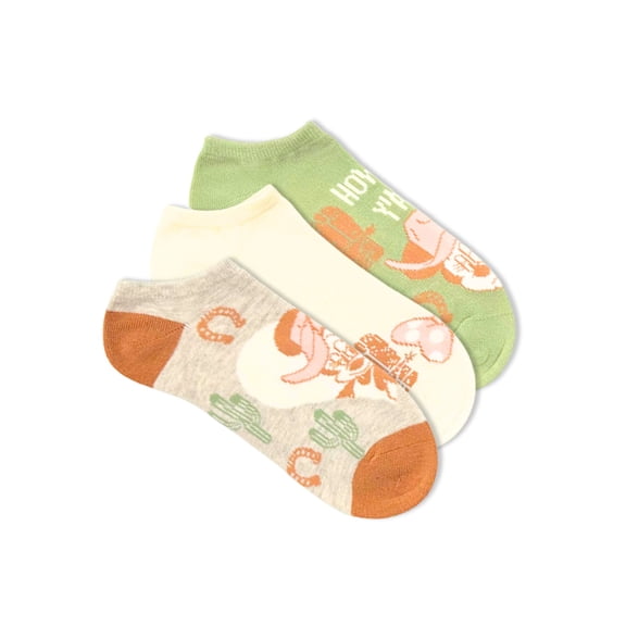 Disney Minnie Mouse Women's No-Show Socks, 3-Pack, Size 4-10