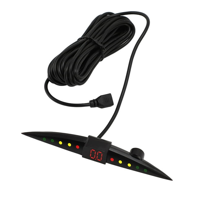 Car Parking Sensor Kit, 4 Sensors with Full 360 Degree Monitoring, Accurate Detection for Safe Reverse Driving, Clear Display and Colorful Warning Bar, Intelligent Sound