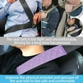 thumbnail image 4 of GoXteam 4 Pack Purple Seat Belt Cover Extra Long Seat Belt Pads for Car Seatbelt Protector Soft Comfort Safe Belt Shoulder Strap Covers Harness Pads Helps Protect Your Neck and Shoulder, 4 of 7