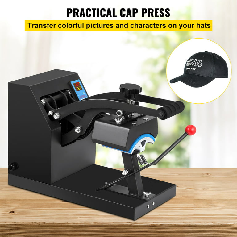 BENTISM Hat Heat Press Machine for Caps 5.5 X 3.5, Cap Heat Press for  Stuctured Hats and Sublimation Projects, Heat Transfer Printing with  Digital LCD Timer & Temperature Control 