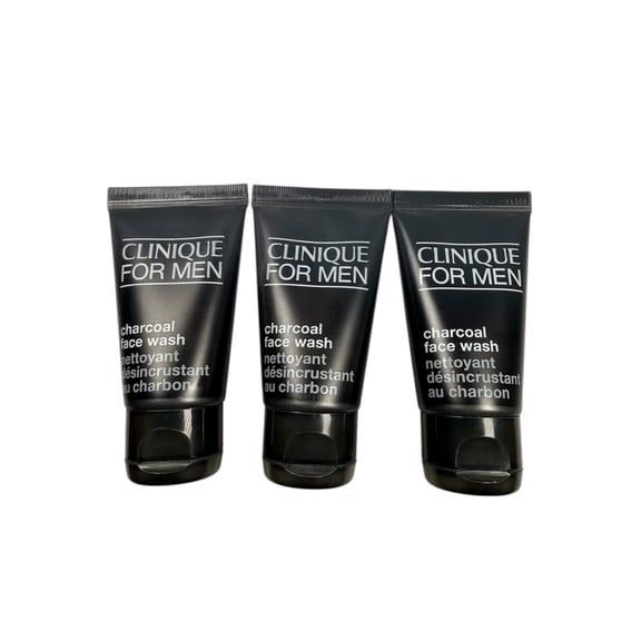 Clinique for Men Charcoal Face Wash 1.0 Fl. Oz 3 Pack