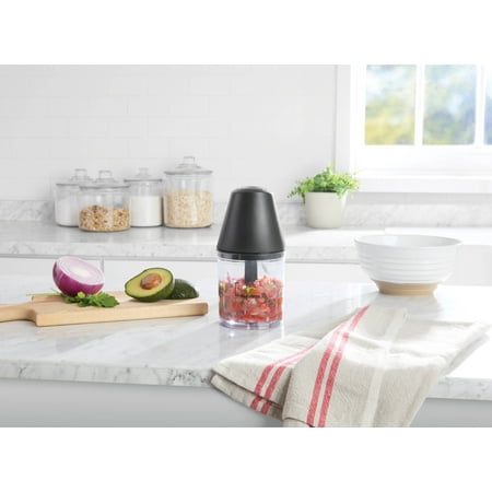 Mainstays 3 Cup Electric Food Chopper, Black, Plastic
