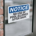 thumbnail image 4 of (2 Pack) No Use Of Pool Allowed After Dark OSHA Notice Sign 10 Inch X 7 Inch Vinyl Label Decal Sticker Weather Resistant, UV Protected for Workplace, Business, and Construction Site,, 4 of 7