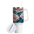 thumbnail image 2 of 40 Oz Car Handle Water Bottle Water Cup Water Bottle Water Jug Coffee Cup Travel Water Bottle Chrysanthemums, 2 of 8