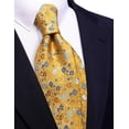 thumbnail image 3 of Corbata Barry.Wang floral azul dorada de 150 cm con clip de corbata, 3 of 8