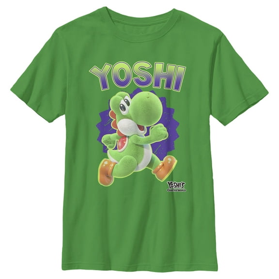 Boy's Nintendo Yoshi '90s Vibe  Graphic Tee Kelly Green Large
