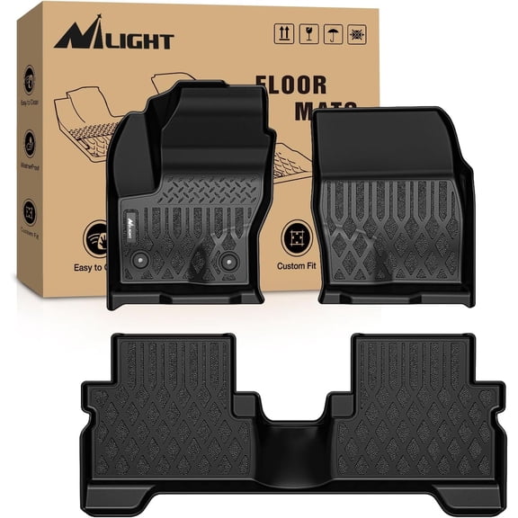 Nilight TPE Floor Mats for Ford Escape 2013-2019 / Ford C-Max 2013 2014 2015 2016 2017 2018 All Weather Custom Fit Heavy Duty Floor Liners