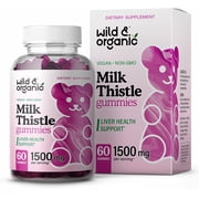 Wild & Organic Milk Thistle Gummies - Liver Cleanse & Support Gummies, 60 Vegan Chews