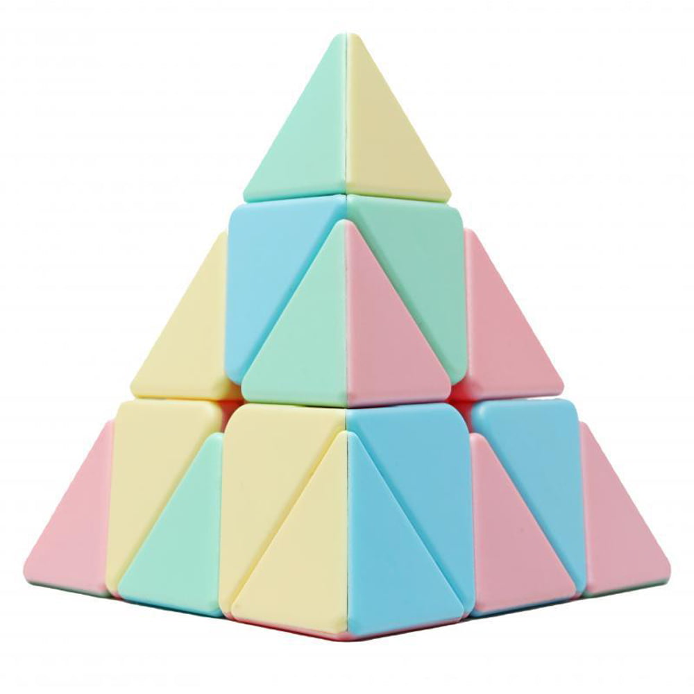 Magic Cube Pyramid Speed Puzzle Pyraminx Triangle Fidget Toy Brain Smart Box 