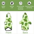 thumbnail image 6 of Fotbe Broccoli 3 Print Small Dog Sweater Hoodies Pet Grey Hooded Soft Fleece Sweatshirts with Pocket Fall Winter Puppy Cat Sweaters Warm Clothes-Small, 6 of 7